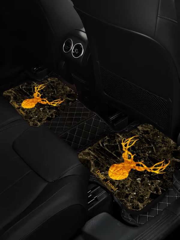LESTER Water-Absorbent Car Mat Set – Golden Deer Design - Image 2