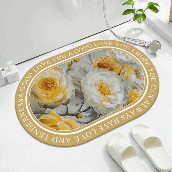 LESTER Golden Breakfast Anti-Slip Bathroom Mat
