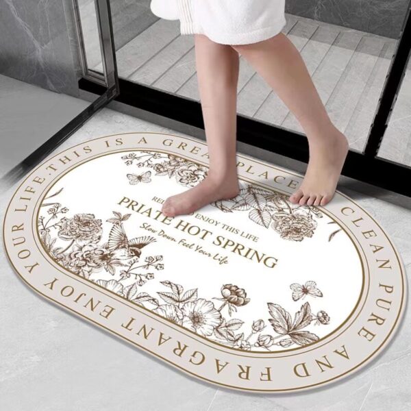 LESTER Vintage Floral Quick-Dry Carpet