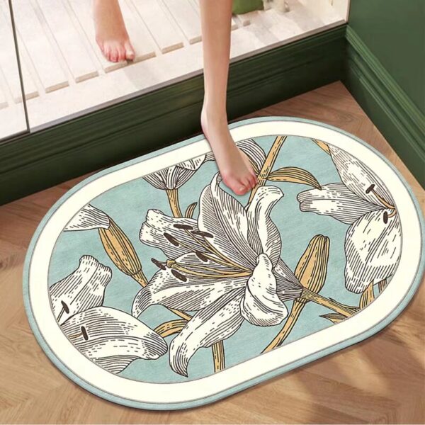 LESTER Marble Design Quick-Dry Bathroom Mat