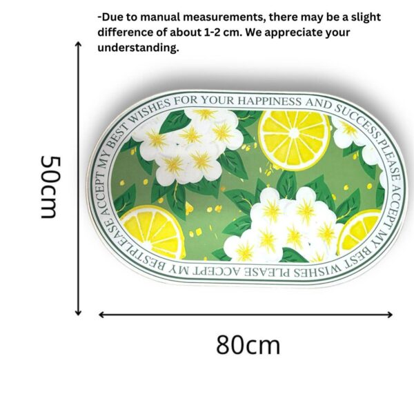 LESTER Green Floral Anti-Slip Bathroom Mat - Image 2