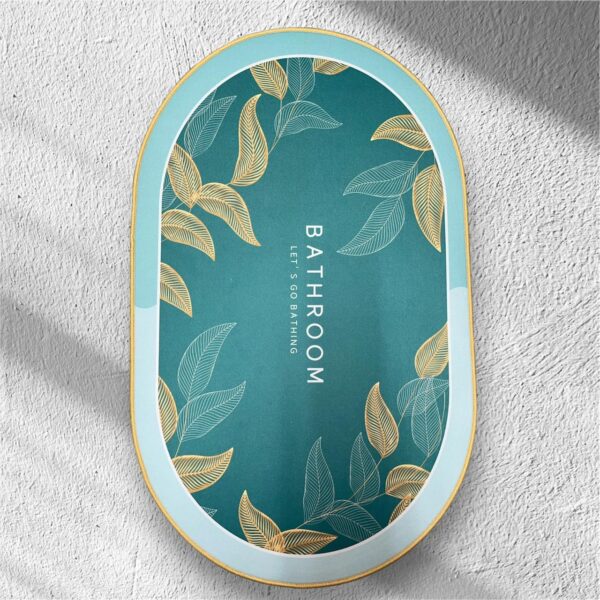 LESTER Botanical Green Anti-Slip Bathroom Mat - Image 2