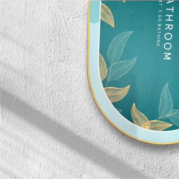LESTER Botanical Green Anti-Slip Bathroom Mat - Image 3