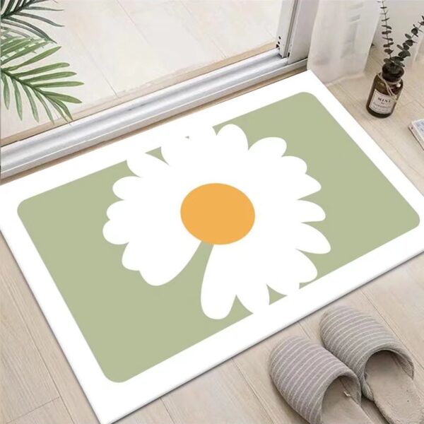 LESTER Non-Slip Door Mat - Daisy Flower Print