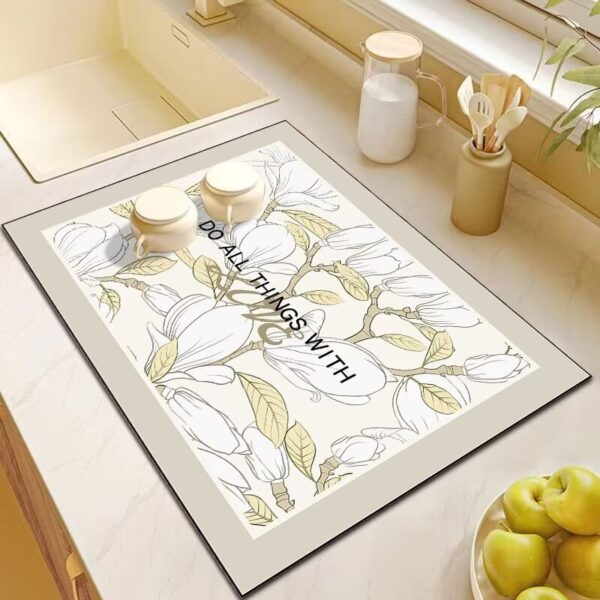 LESTER-Graceful Bloom Inspirational Kitchen Mat