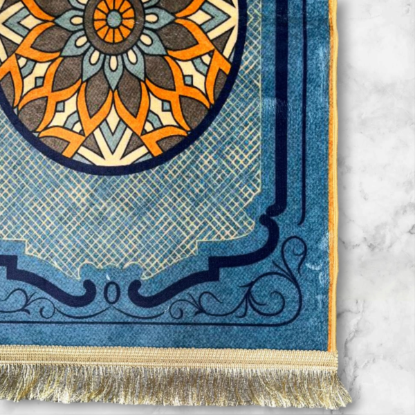 LESTER Classic Anti-Slip Blue Prayer Rug - Image 3