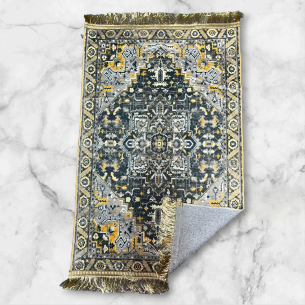 LESTER Blue-Grey Water-Absorbent Prayer Rug - Image 2