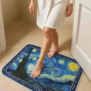 LESTER Starry Night Art Bathroom Mat
