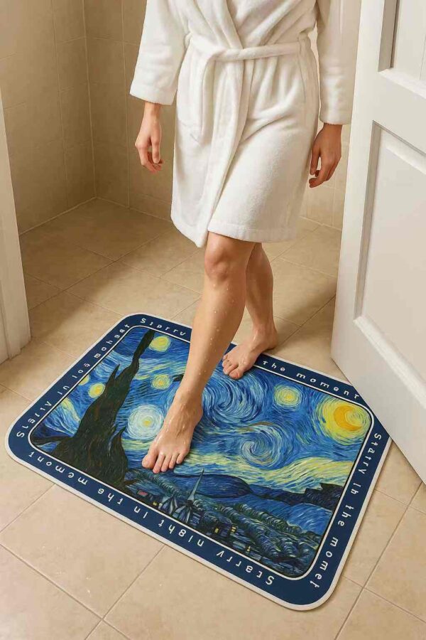 LESTER Starry Night Art Bathroom Mat