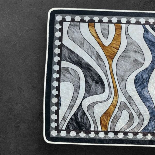 •  LESTER Non-Slip Door Mat - Leather Texture with Pattern - Image 3