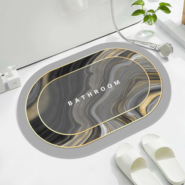 LESTER Wave Design Anti-Slip Bathroom Mat
