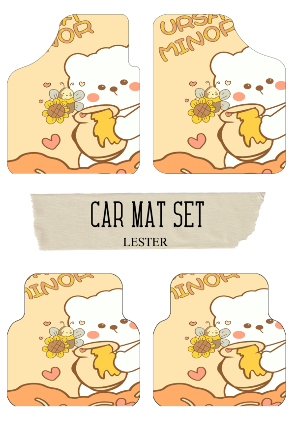 LESTER Water Absorbent Easy to Clean Car Mat Set