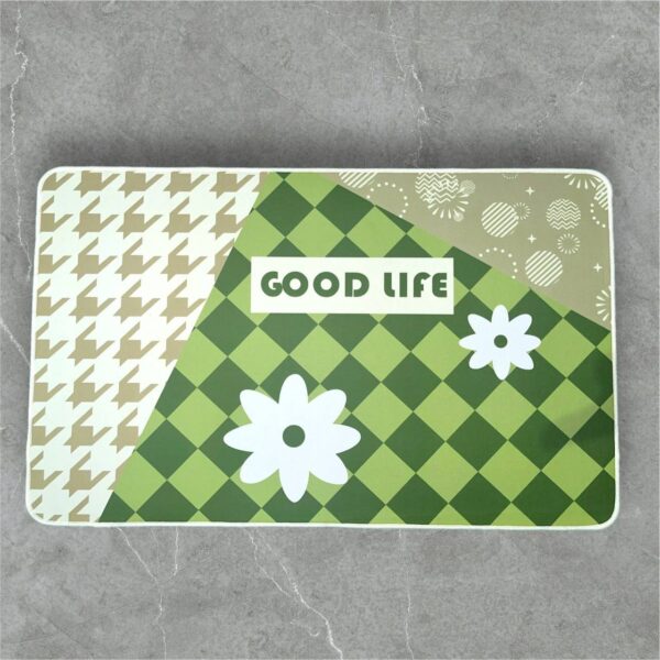 LESTER Anti-Slip Absorbent Bathroom Mat - Floral Pattern - Image 2