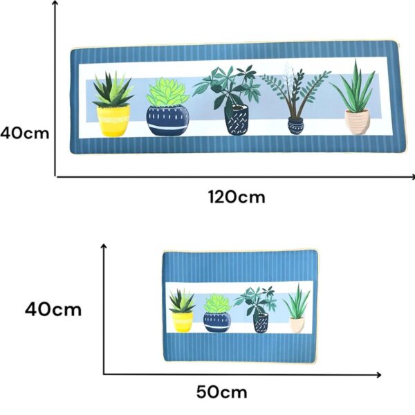 LESTER-Succulent Serenity Kitchen Mat Set - Image 2