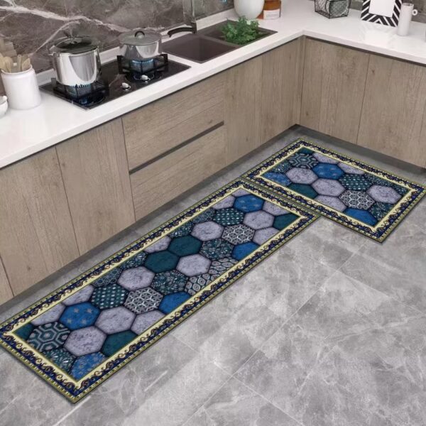 LESTER-Moroccan Mosaic Kitchen Mat Set Size 40*60-40*120