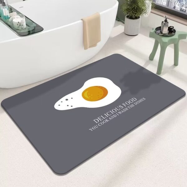 LESTER Non-Slip Entrance Bathroom Mat Diatom Leather Skin Floor Mats