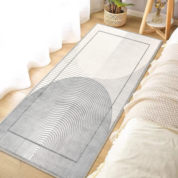 LESTER Minimalist Lines Rug – Grey