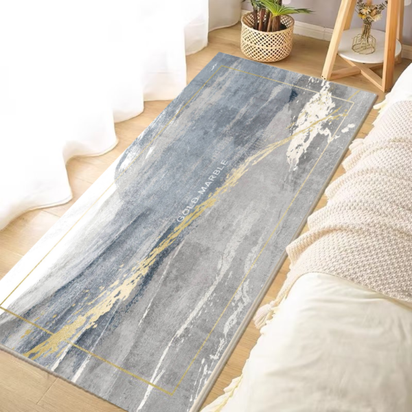 LESTER Lux Marble Rug – Blue Gold
