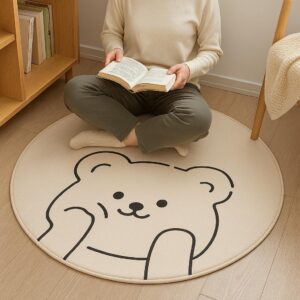 LESTER Eco-Friendly Easy to Clean Waterproof Circle Mat Size 80*80